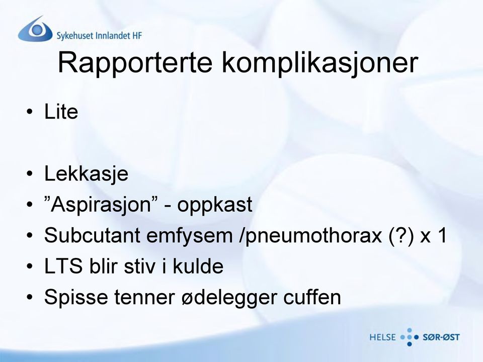 Subcutant emfysem /pneumothorax (?