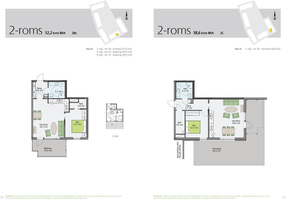 Bs 52,2 m2 2.6 m² Sov 11.7 m² 25.3 m² 2 Sov 11.7 m2 27.0 m2 4.2 m2 Sov 12.3 m2 26.8 m2 1. etg ARNEBERG HAGE TYPE 2.Bs 1etg Besøksadr. Drammensveien 60 Postboks 274 - Sentrum, 0103 Oslo Tlf.