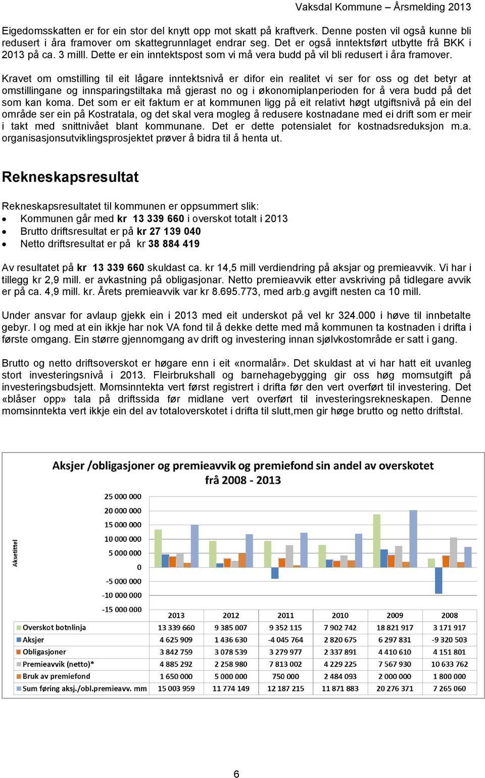 Kravet om omstilling til eit lågare inntektsnivå er difor ein realitet vi ser for oss og det betyr at omstillingane og innsparingstiltaka må gjerast no og i økonomiplanperioden for å vera budd på det