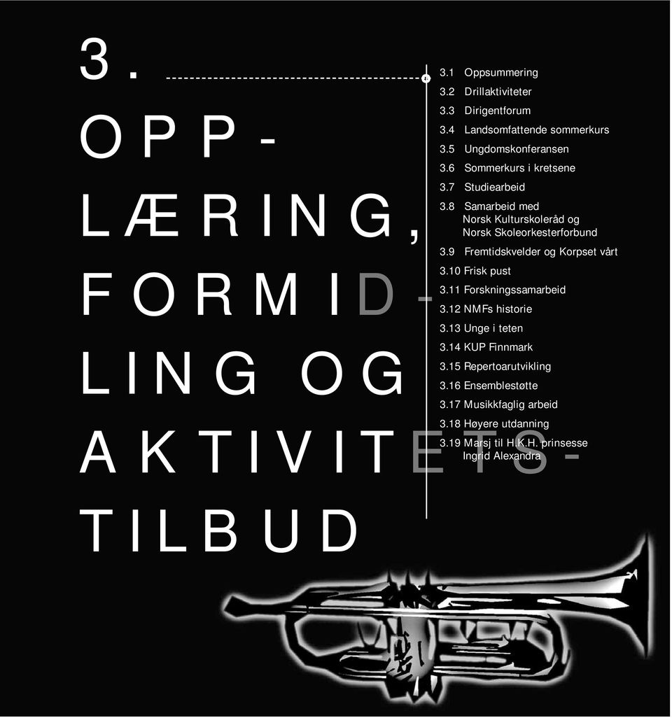 8 Samarbeid med Norsk Kulturskoleråd og Norsk Skoleorkesterforbund 3.9 Fremtidskvelder og Korpset vårt 3.11 Forskningssamarbeid 3.