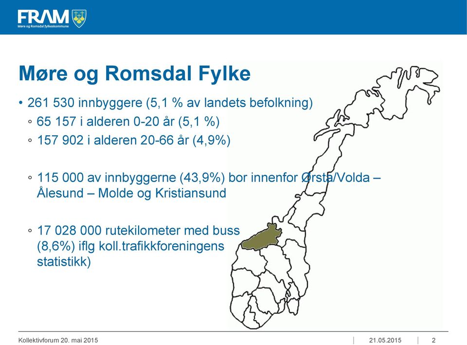 (43,9%) bor innenfor Ørsta/Volda Ålesund Molde og Kristiansund 17 028 000