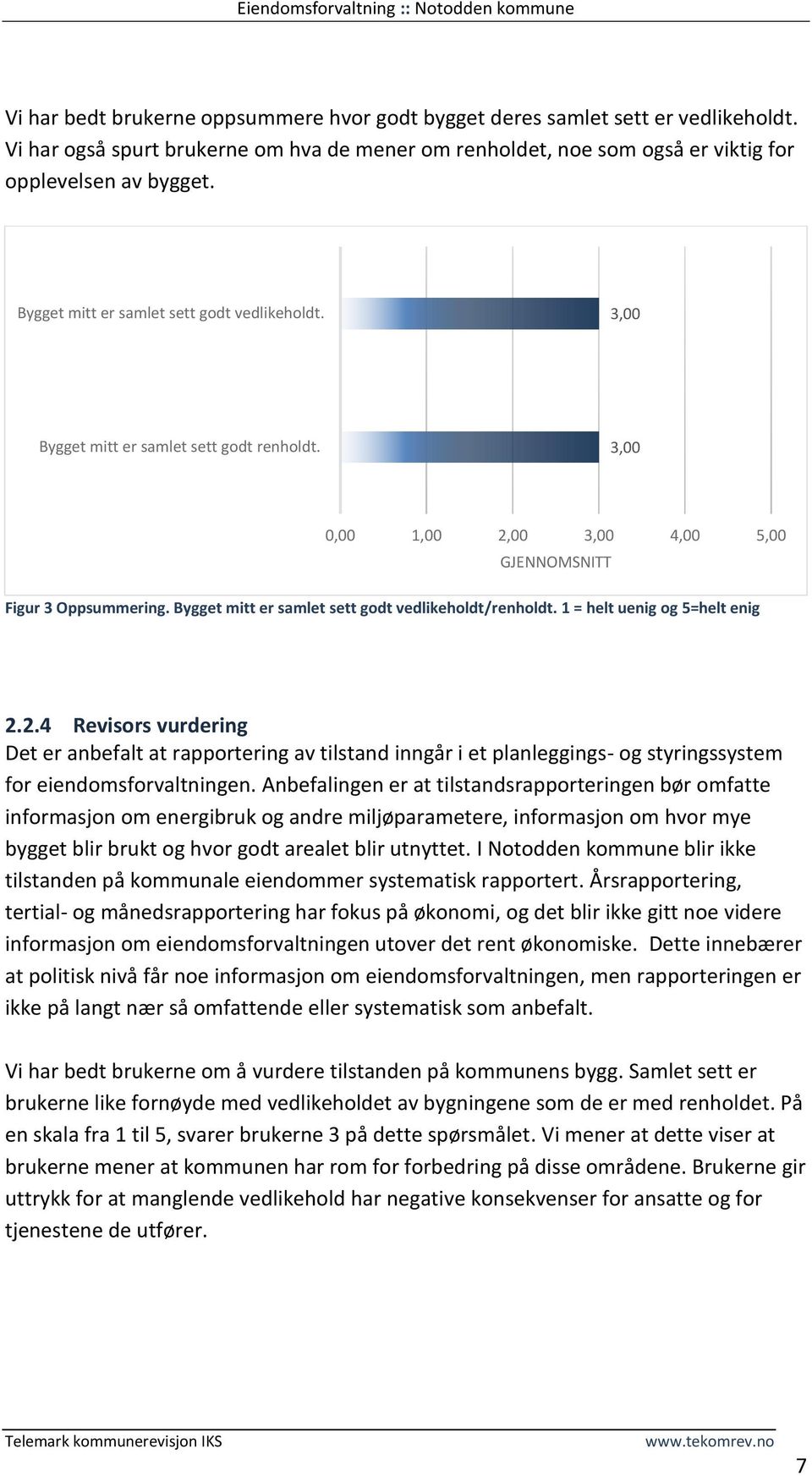 Bygget mitt er samlet sett godt vedlikeholdt/renholdt. 1 = helt uenig og 5=helt enig 2.