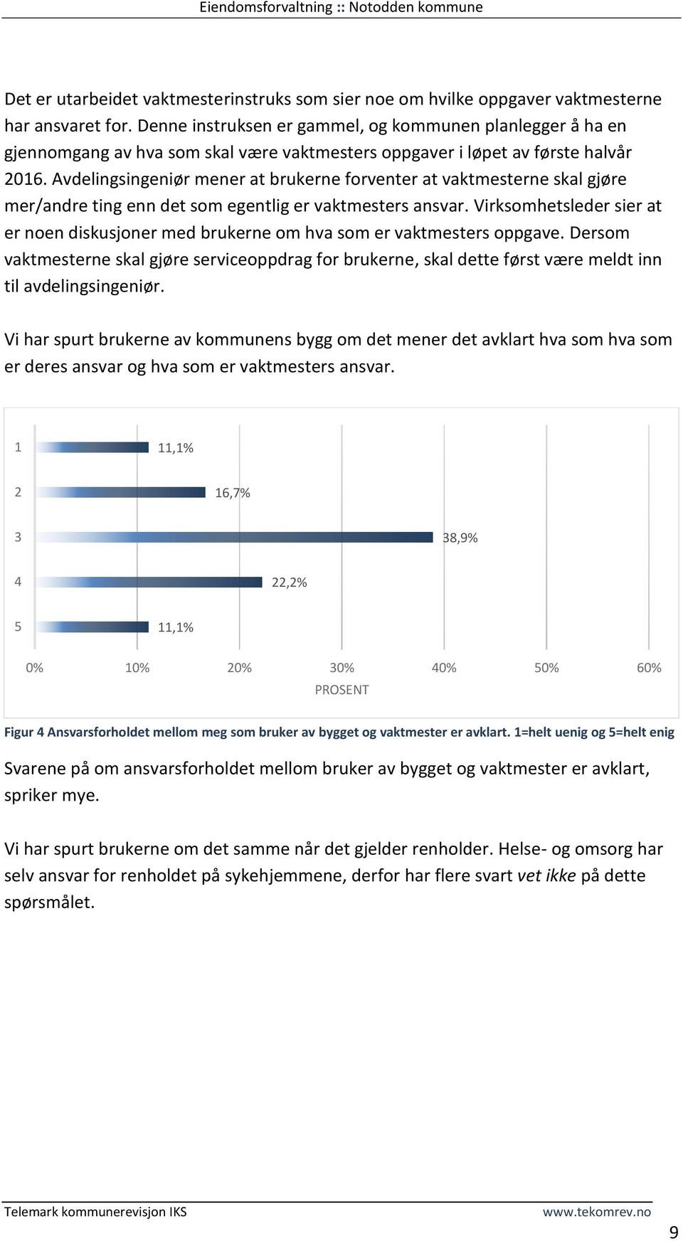 Avdelingsingeniør mener at brukerne forventer at vaktmesterne skal gjøre mer/andre ting enn det som egentlig er vaktmesters ansvar.