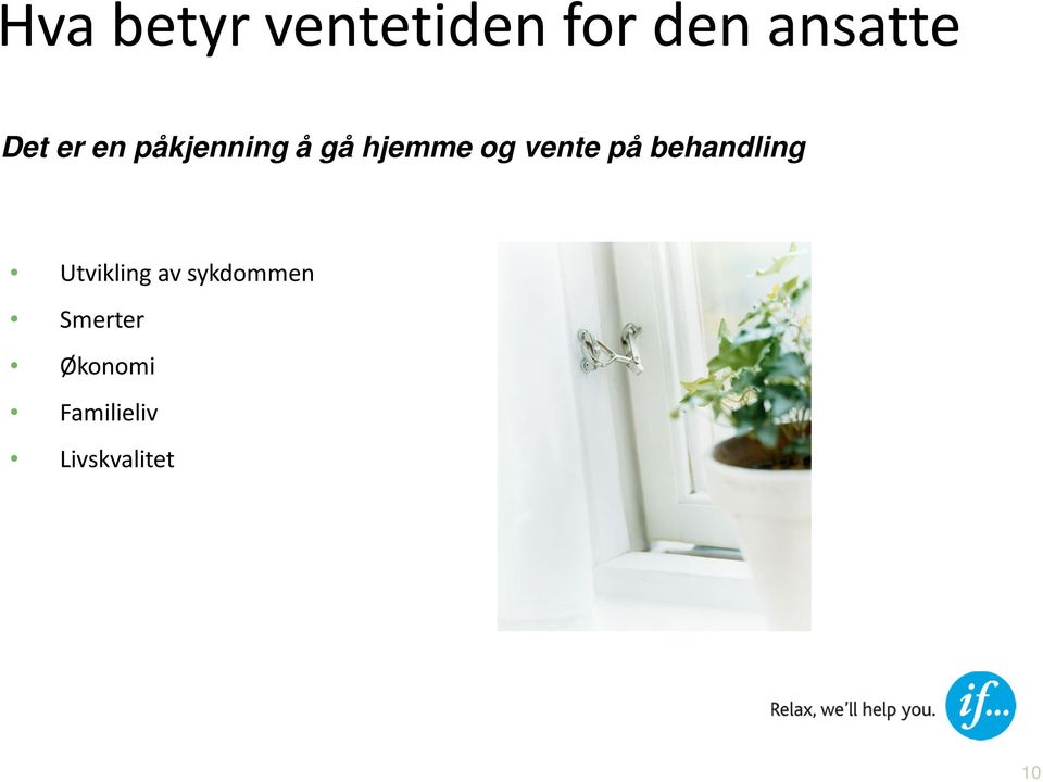 vente på behandling Utvikling av