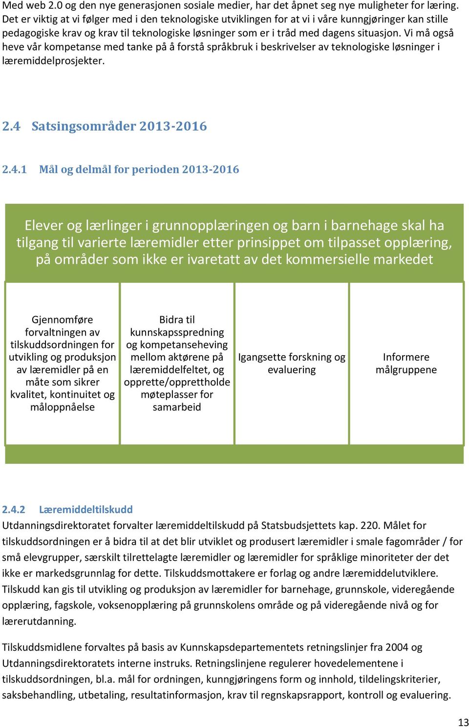 Vi må også heve vår kompetanse med tanke på å forstå språkbruk i beskrivelser av teknologiske løsninger i læremiddelprosjekter. 2.4 