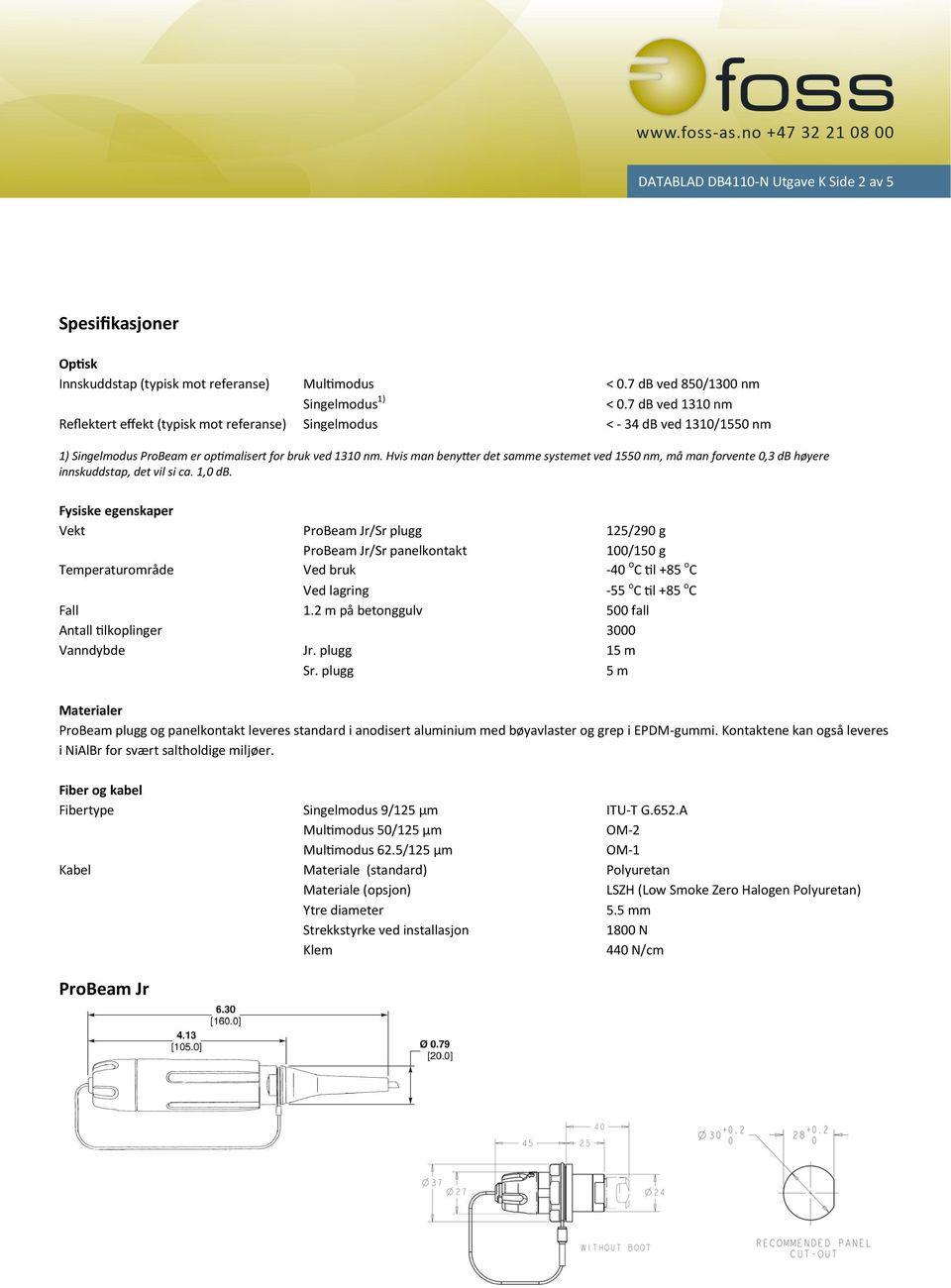 Hvis man benytter det samme systemet ved 1550 nm, må man forvente 0,3 db høyere innskuddstap, det vil si ca. 1,0 db.