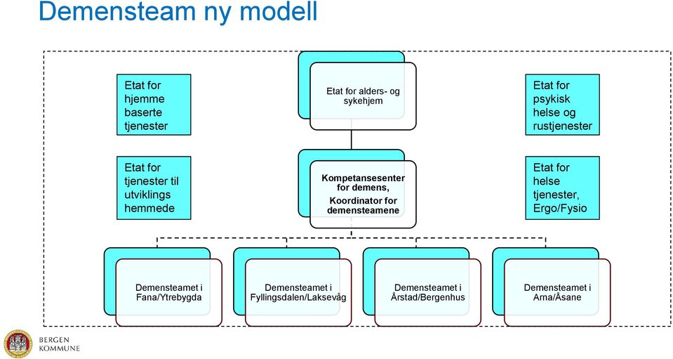 demens, Koordinator for demensteamene Etat for helse tjenester, Ergo/Fysio Demensteamet i