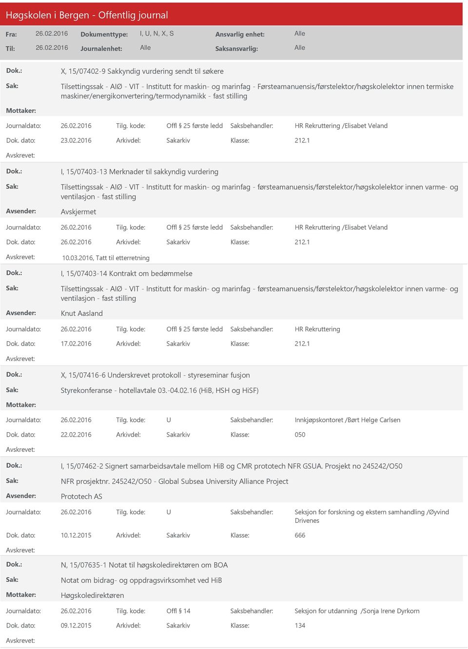 2016 Arkivdel: Sakarkiv I, 15/07403-13 Merknader til sakkyndig vurdering Tilsettingssak - AIØ - VIT - Institutt for maskin- og marinfag - førsteamanuensis/førstelektor/høgskolelektor innen varme- og