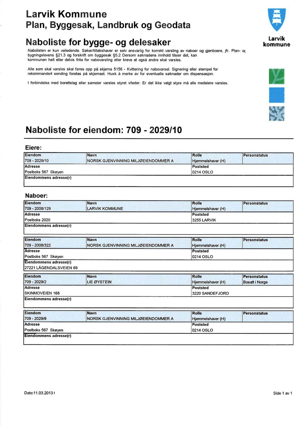 2 Dersom søknadens innhold tilsier det, kan kommunen helt eller delvis frita for nabovarsling eller kreve at også andre skal varsles.