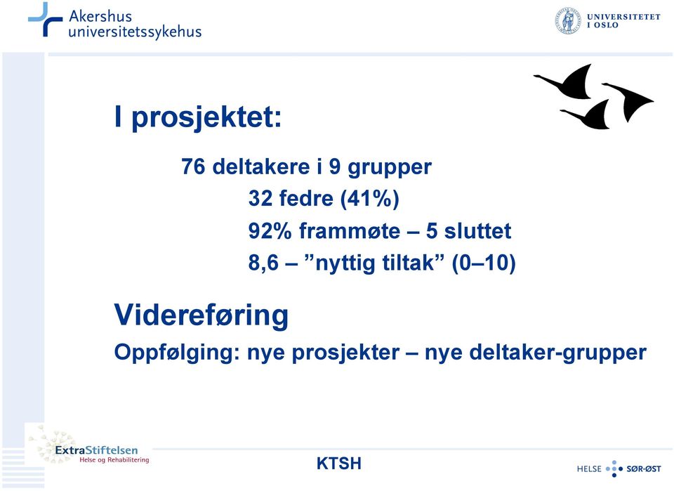 5 sluttet 8,6 nyttig tiltak (0 10)