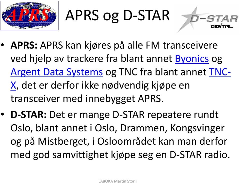 transceiver med innebygget APRS.