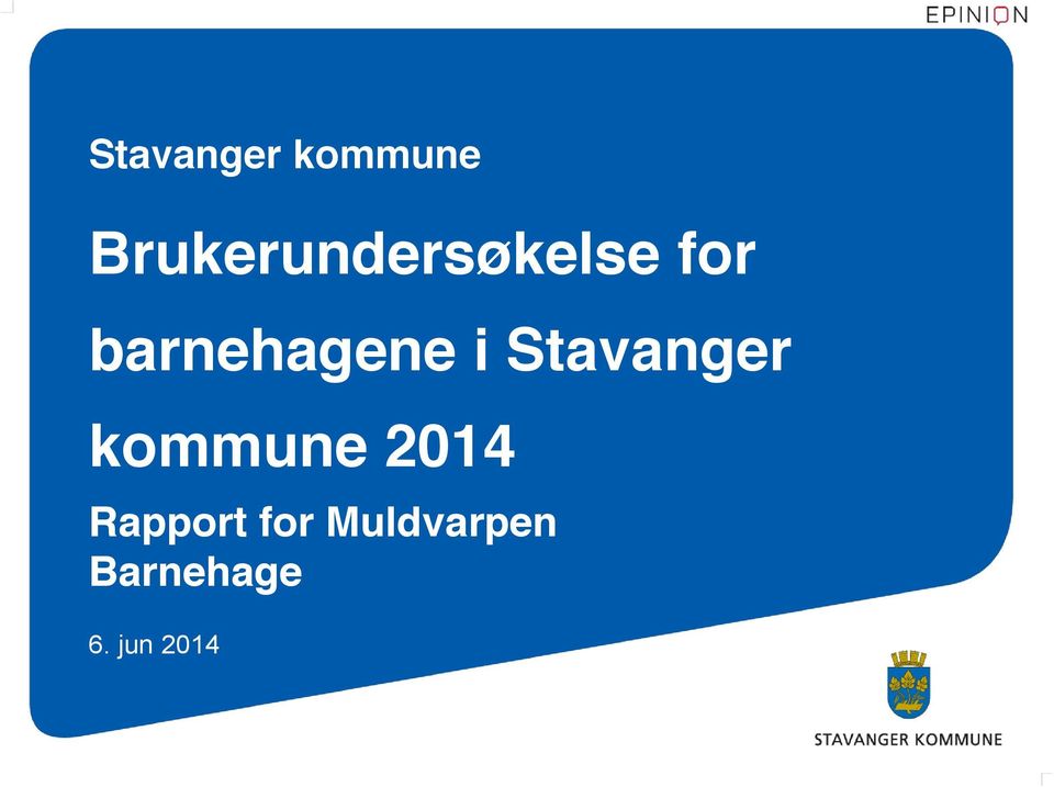 barnehagene i  2014 Rapport