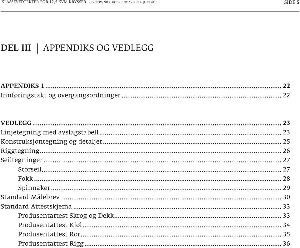 .. 23 Konstruksjontegning og detaljer... 25 Riggtegning... 26 Seiltegninger... 27 Storseil... 27 Fokk... 28 Spinnaker.