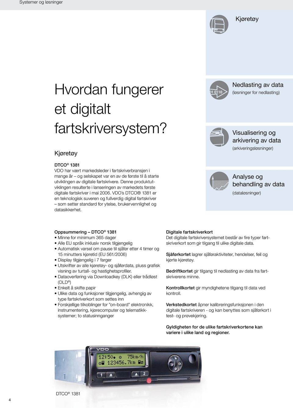 Denne produktutviklingen resulterte i lanseringen av markedets første digitale fartskriver i mai 2006.