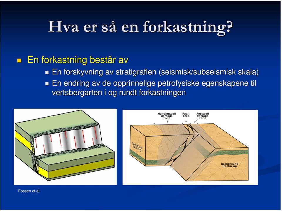 subseismisk skala) En endring av de opprinnelige petrofysiske egenskapene til