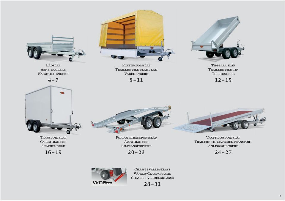 Fordonstransportsläp Autotrailere Biltransportere 20 23 Växttransportsläp Trailere til materiel