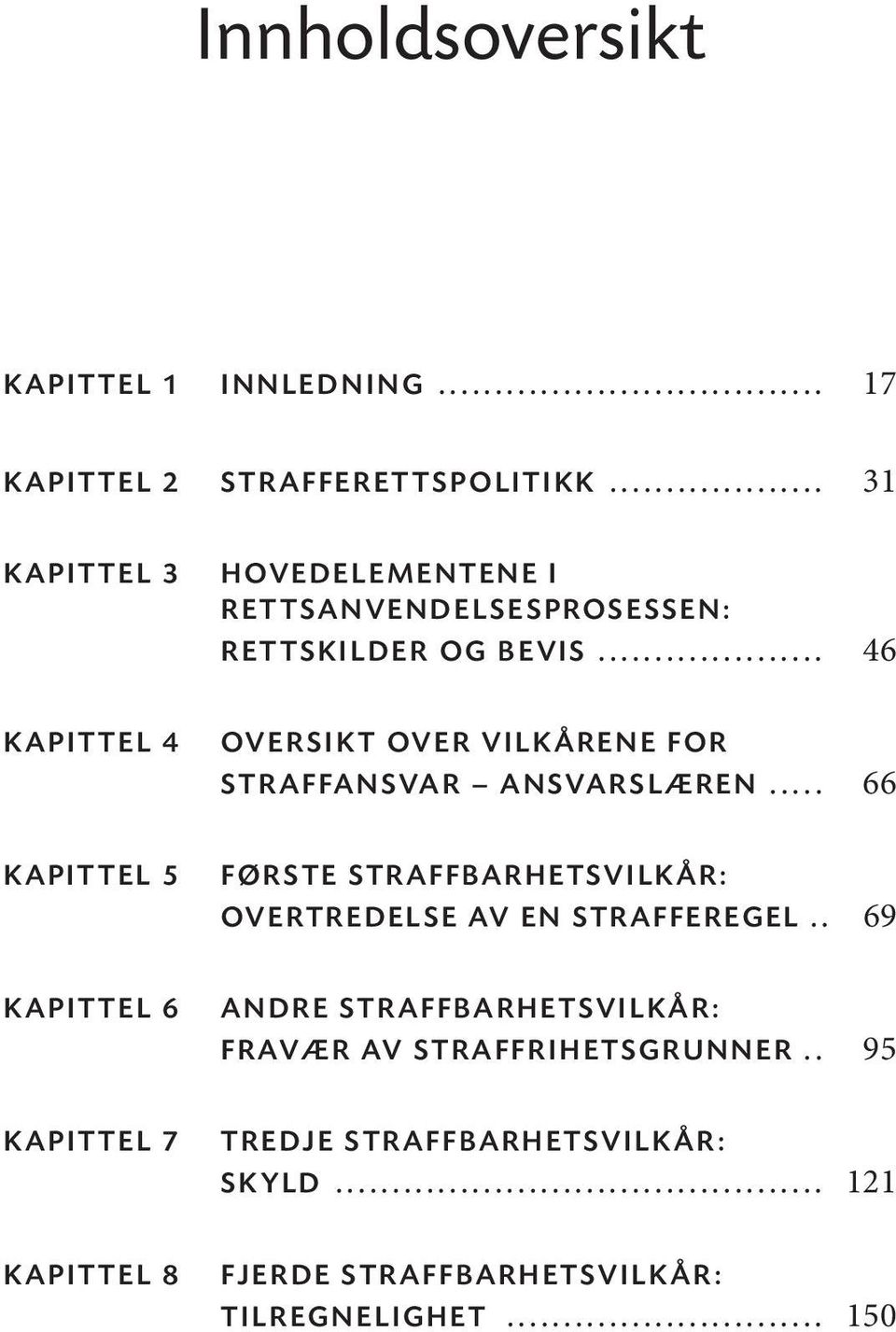 .. 46 KAPITTEL 4 OVERSIKT OVER VILKÅRENE FOR STRAFFANSVAR ANSVARSLÆREN.