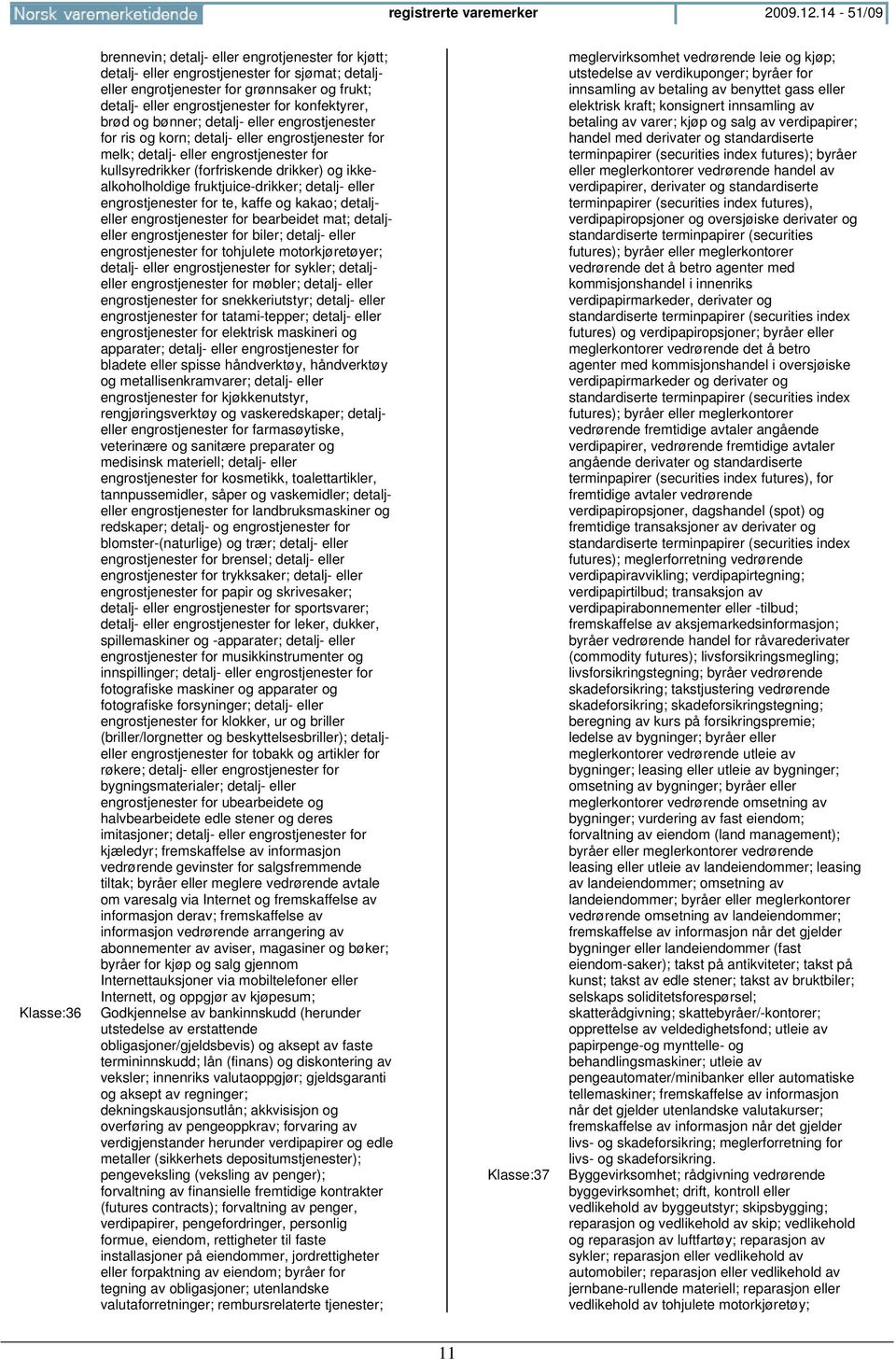 konfektyrer, brød og bønner; detalj- eller engrostjenester for ris og korn; detalj- eller engrostjenester for melk; detalj- eller engrostjenester for kullsyredrikker (forfriskende drikker) og