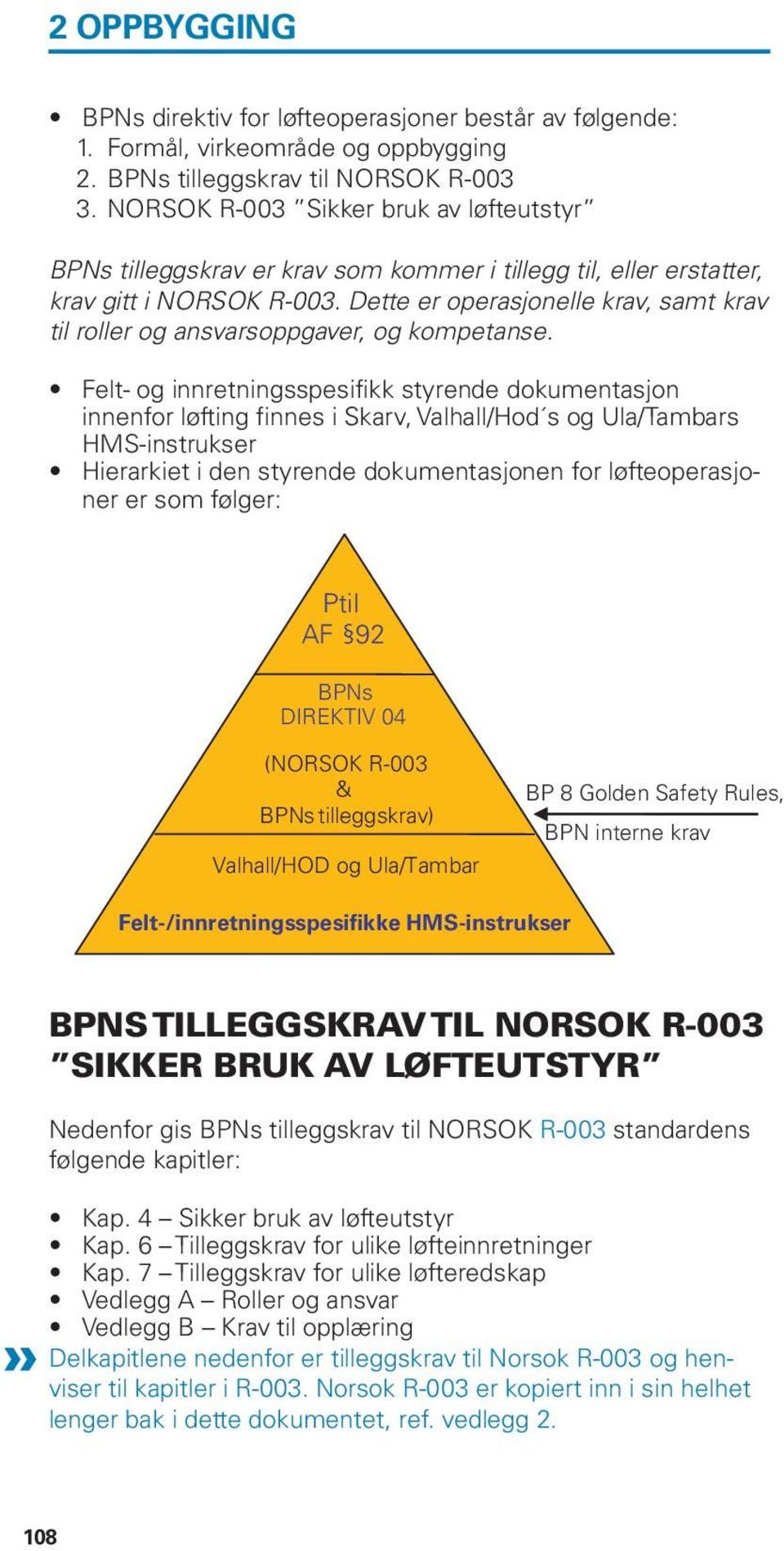 Dette er operasjonelle krav, samt krav til roller og ansvarsoppgaver, og kompetanse.