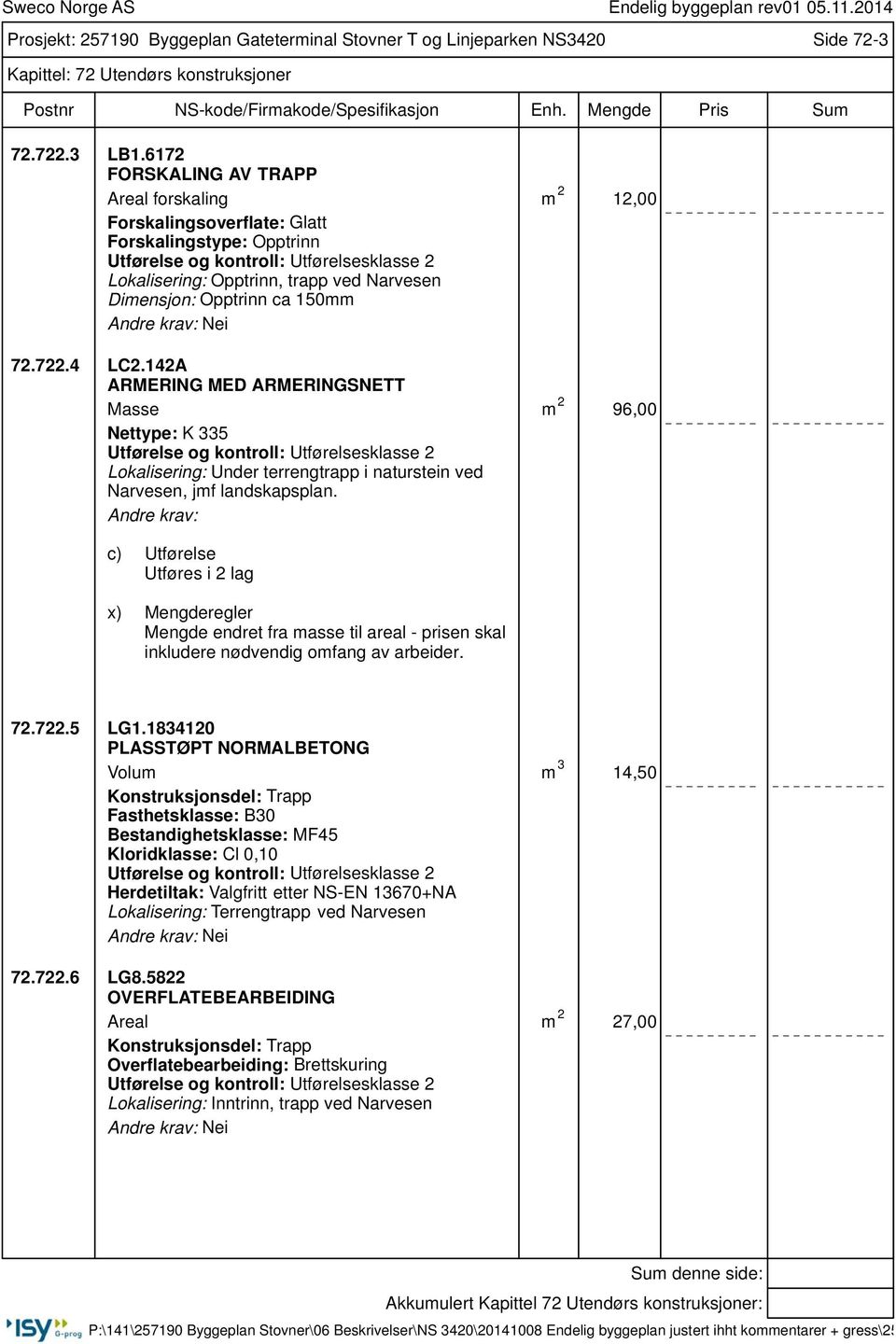 Dimensjon: Opptrinn ca 150mm Nei 72.722.4 LC2.