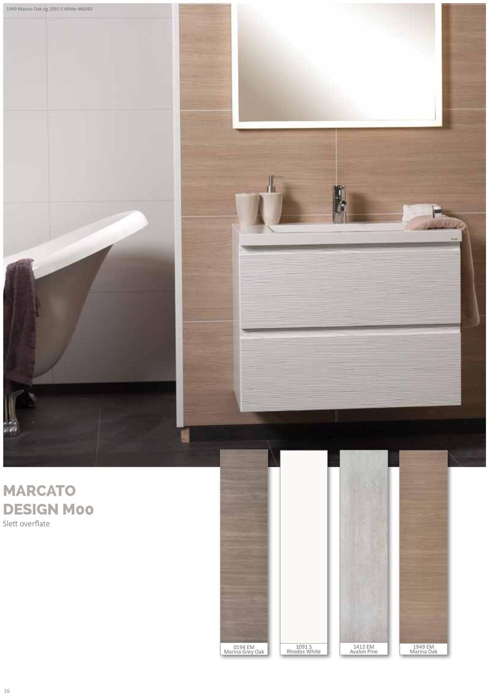 EM Marina Grey Oak 1091 S Rhodos White