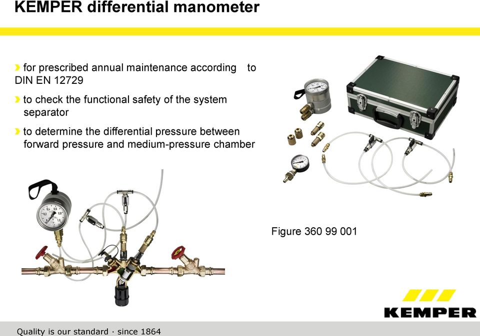 separator to determine the differential pressure between forward