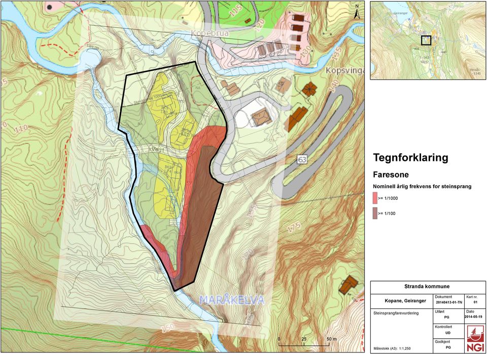 Steinsprangfarevurdering Dokument 20140413-01-TN Utført PG