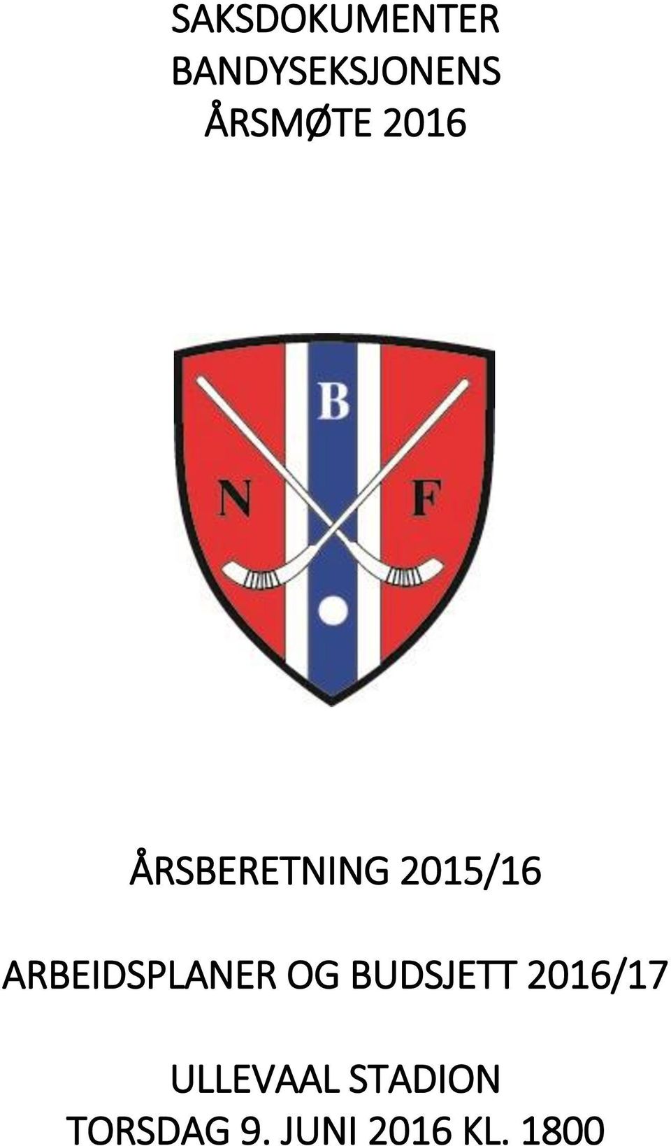 ARBEIDSPLANER OG BUDSJETT 2016/17