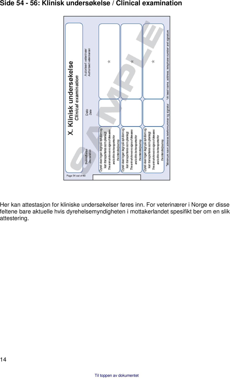 For veterinærer i Norge er disse feltene bare aktuelle hvis