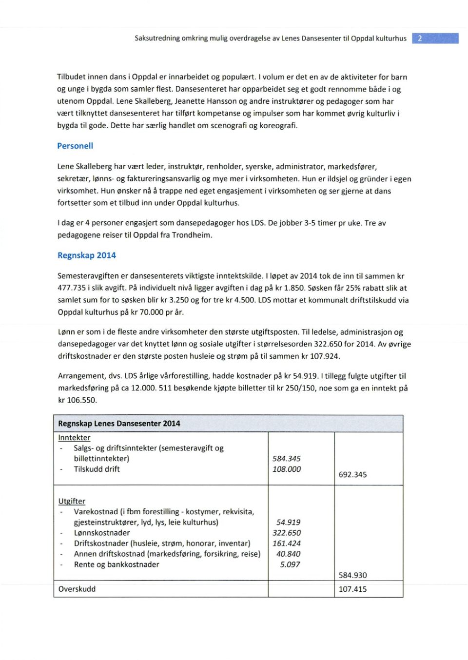 Lene Skalleberg, Jeanette Hansson og andre instruktører og pedagoger som har vært tilknyttet dansesenteret har tilført kompetanse og impulser som har kommet øvrig kulturliv i bygda til gode.