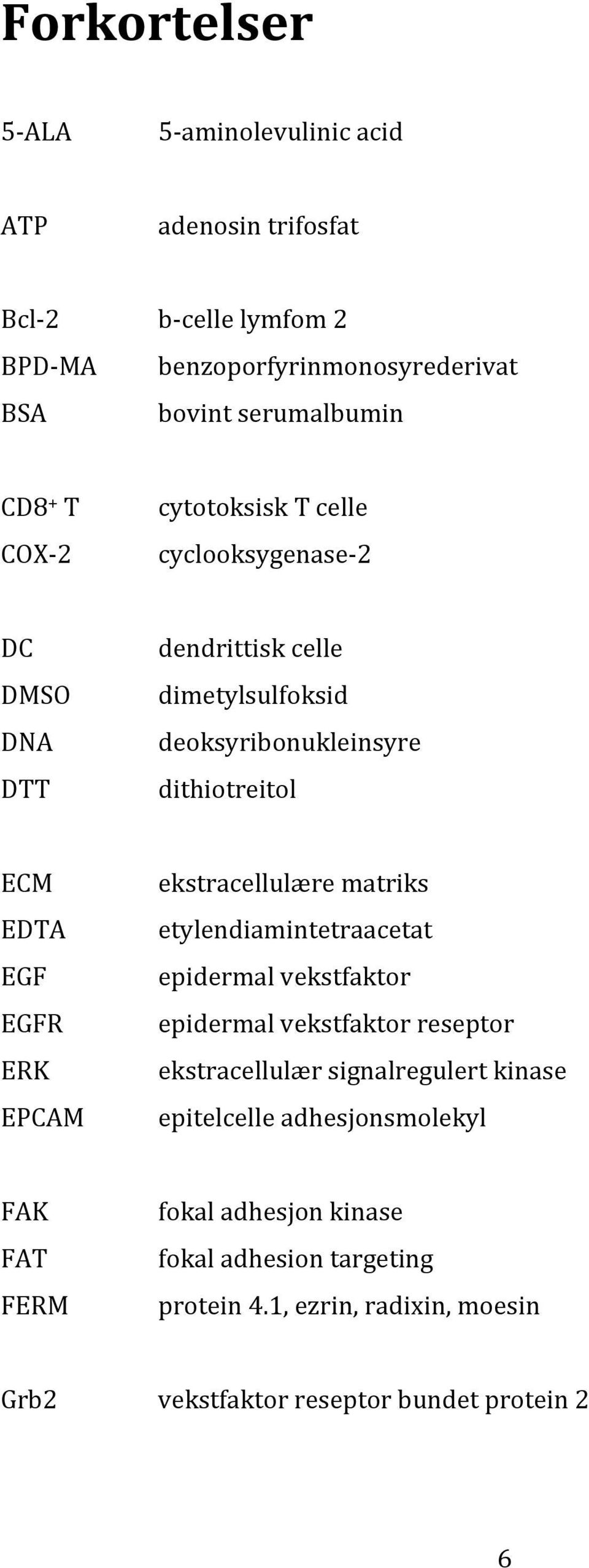 ERK EPCAM ekstracellulære matriks etylendiamintetraacetat epidermal vekstfaktor epidermal vekstfaktor reseptor ekstracellulær signalregulert kinase