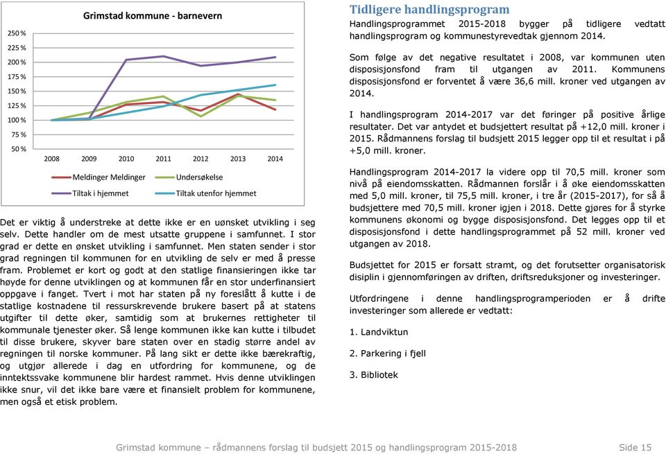 Men staten sender i stor grad regningen til kommunen for en utvikling de selv er med å presse fram.