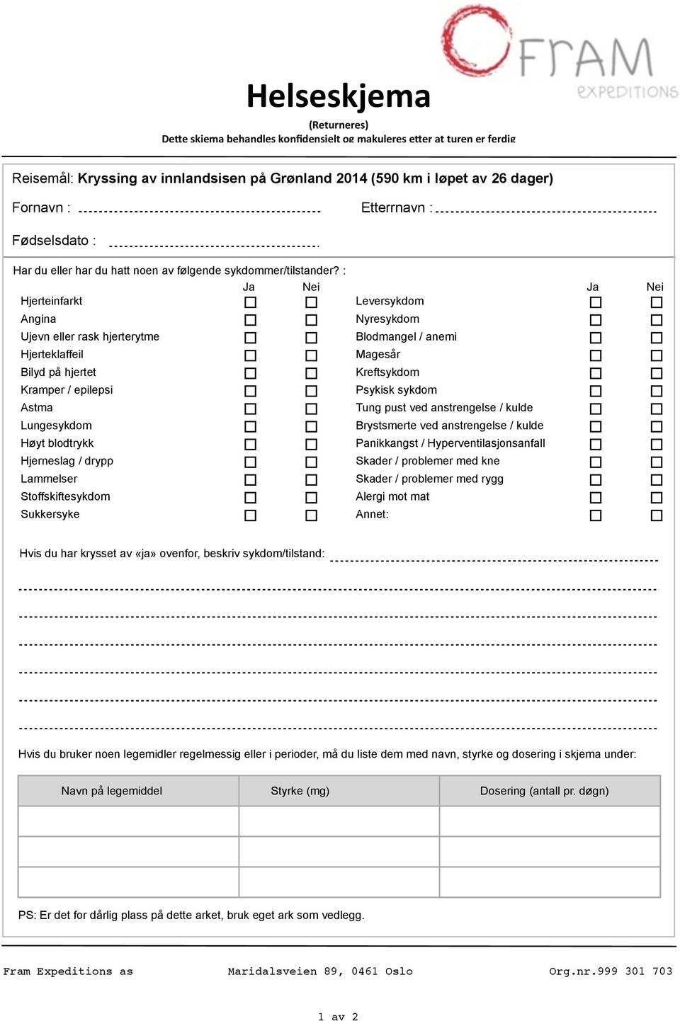 sykdommer/tilstander?