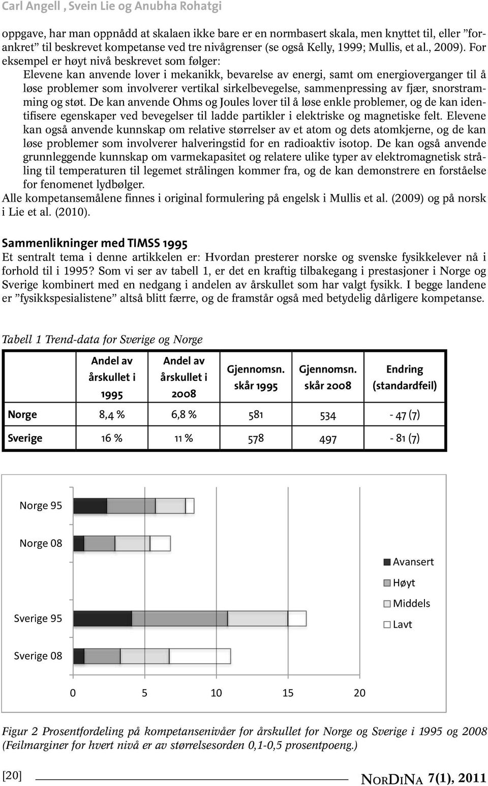 For eksempel er høyt nivå beskrevet som følger: Elevene kan anvende lover i mekanikk, bevarelse av energi, samt om energioverganger til å løse problemer som involverer vertikal sirkelbevegelse,