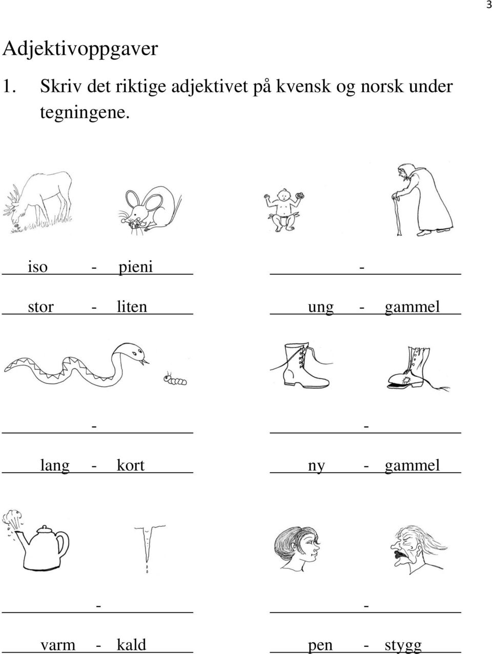 norsk under tegningene.