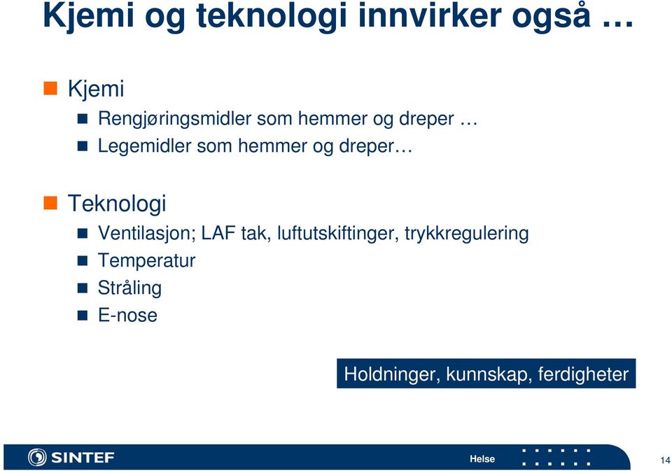 Teknologi Ventilasjon; LAF tak, luftutskiftinger,