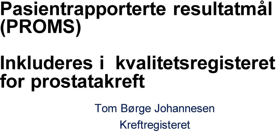 kvalitetsregisteret for