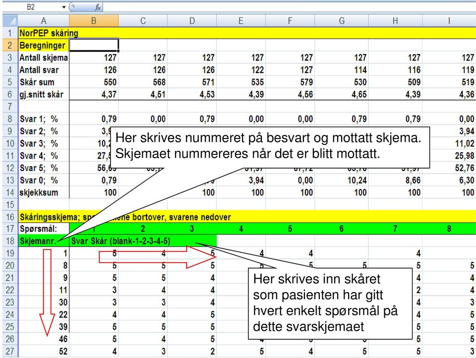 Skjemaet nummereres når det er blitt mottatt.