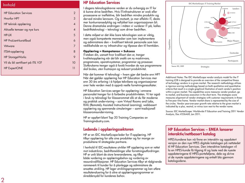 10 HP ExpertONE 11 HP Education Services I dagens teknologidrevne verden er du avhengig av IT for å kunne drive bedriften.