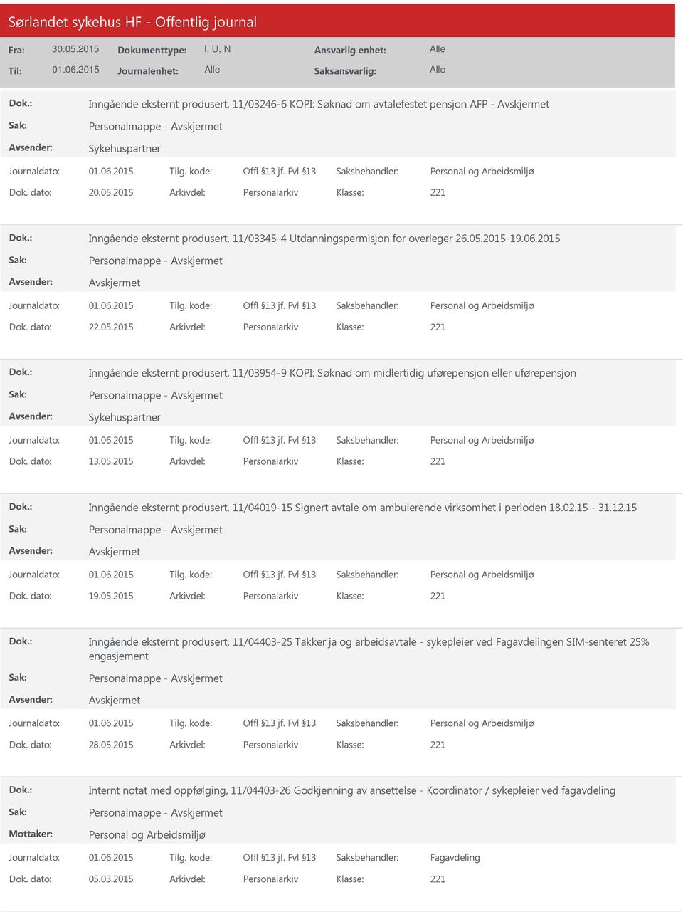 2015-19.06.2015 Personalmappe - Dok. dato: 22.05.