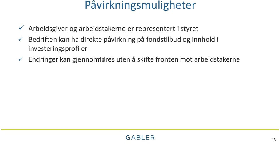 på fondstilbud og innhold i investeringsprofiler Endringer