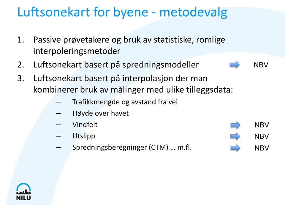 Luftsonekart basert på spredningsmodeller 3.