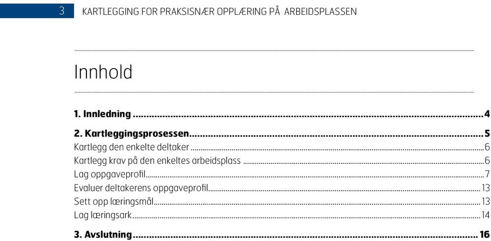 enkeltes arbeidsplass 6 Lag oppgaveprofil 7 Evaluer