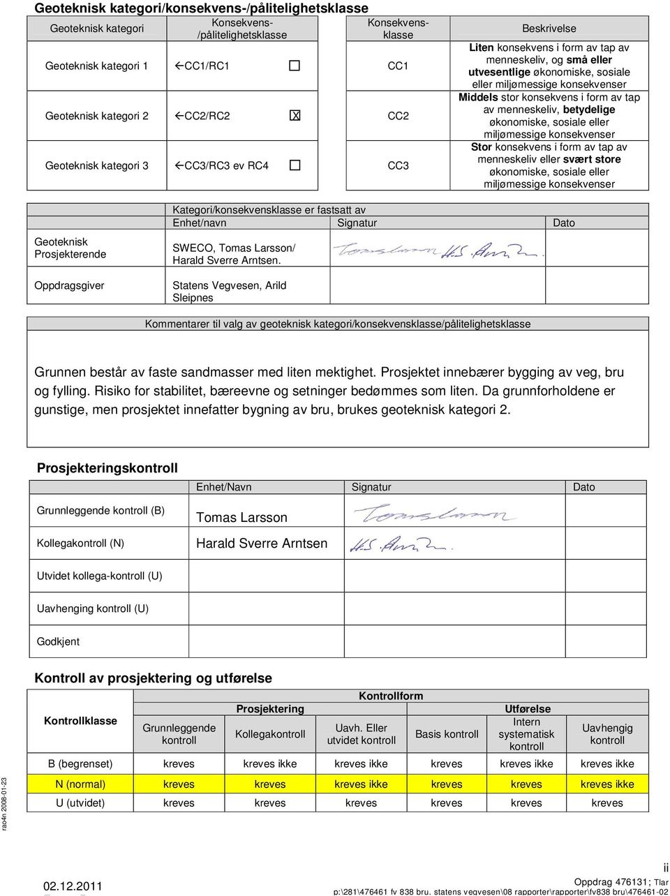 konsekvens i form av tap av menneskeliv, betydelige økonomiske, sosiale eller miljømessige konsekvenser Stor konsekvens i form av tap av menneskeliv eller svært store økonomiske, sosiale eller