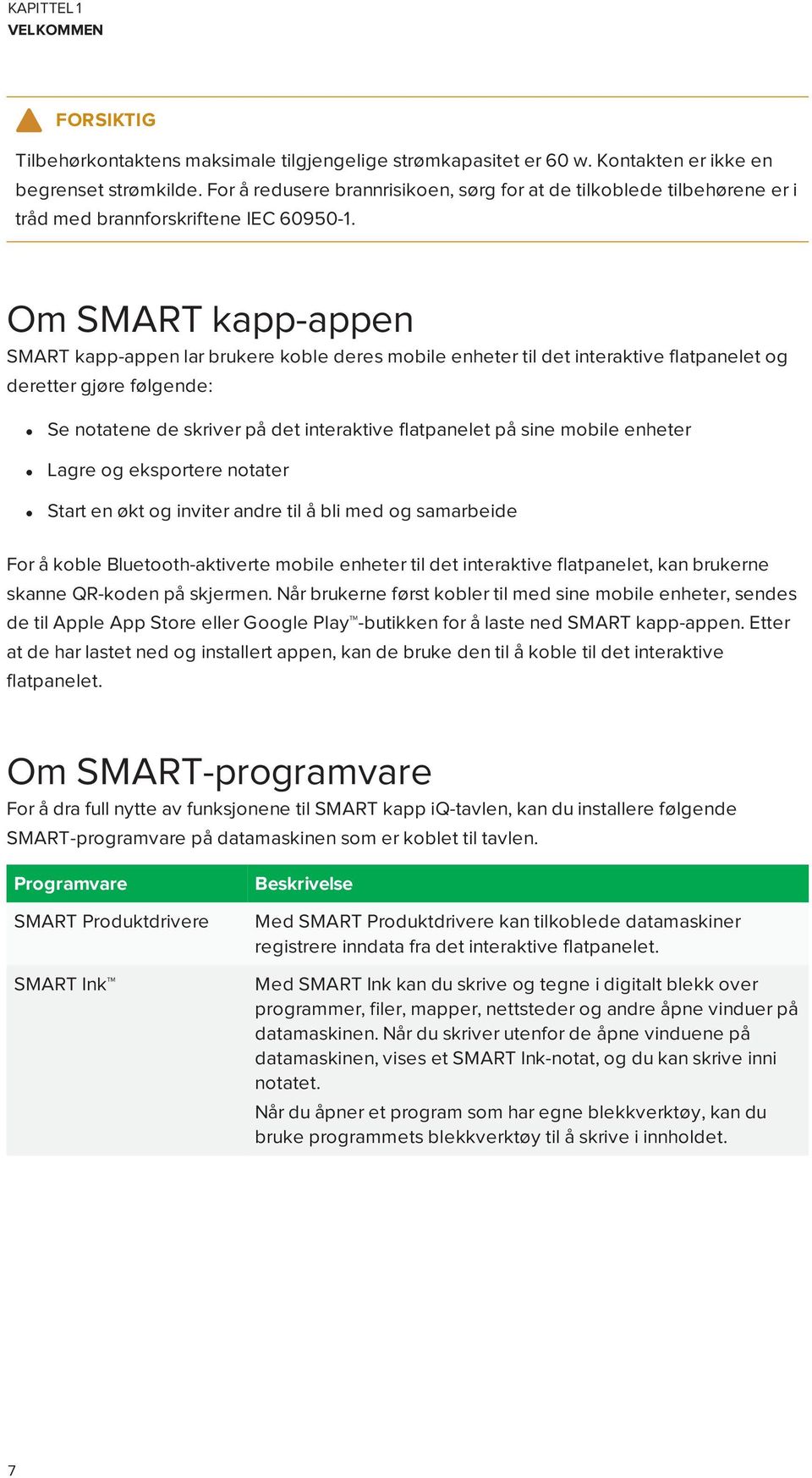 Om SMART kapp-appen SMART kapp-appen lar brukere koble deres mobile enheter til det interaktive flatpanelet og deretter gjøre følgende: Se notatene de skriver på det interaktive flatpanelet på sine