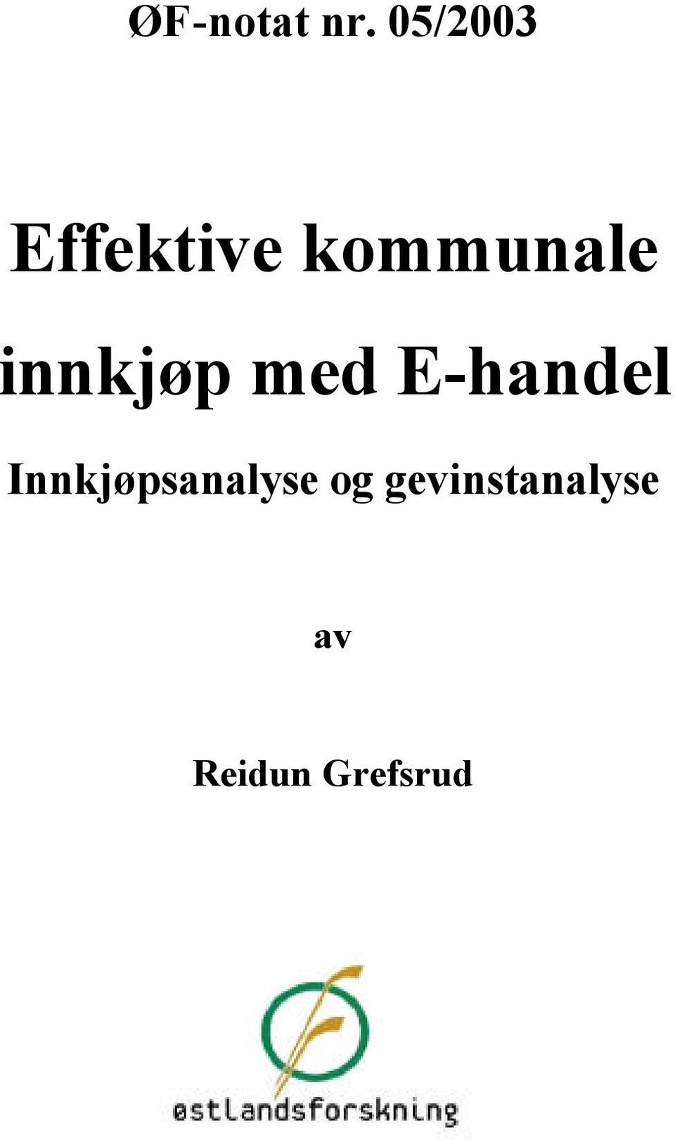 innkjøp med E-handel