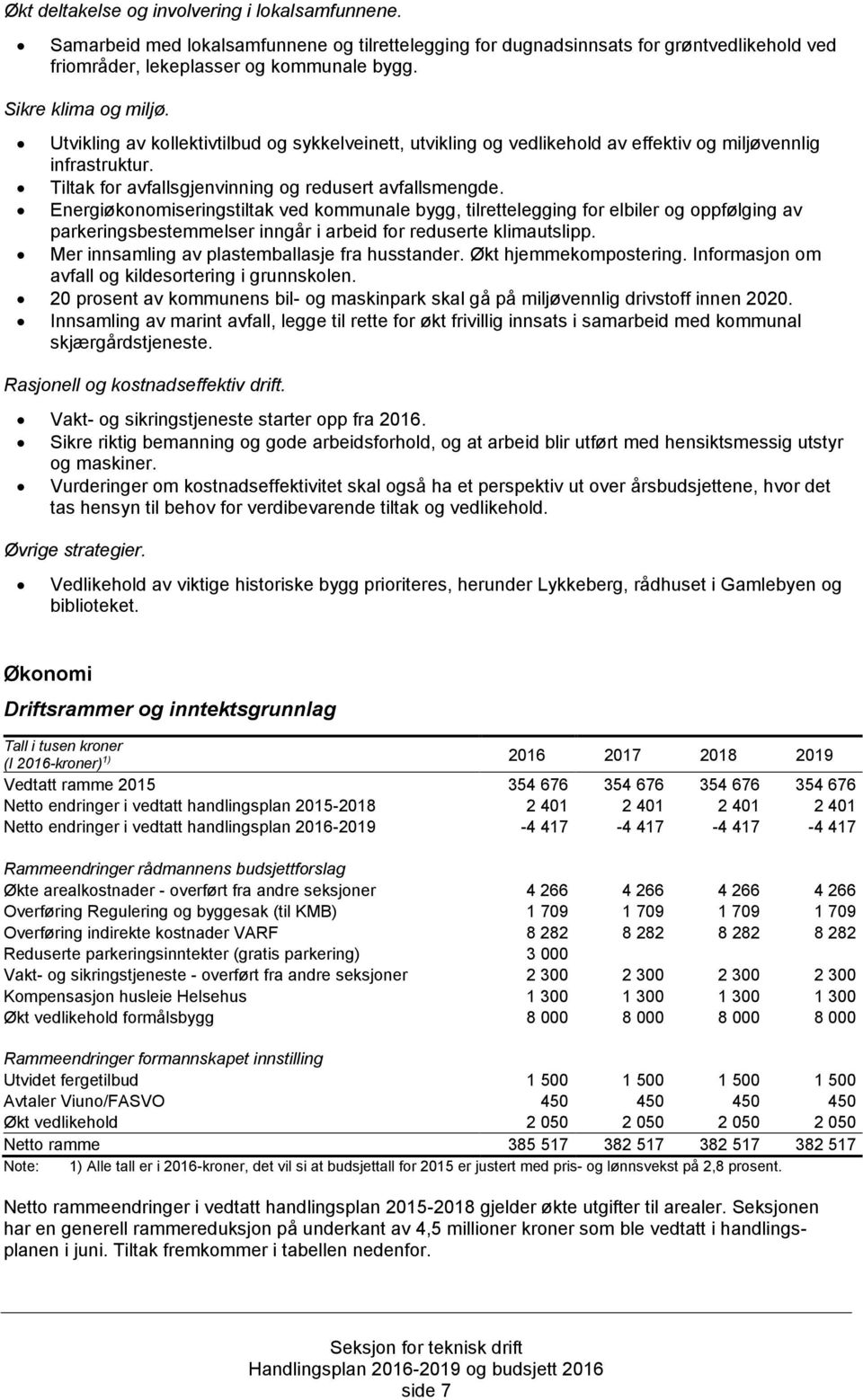 Energiøkonomiseringstiltak ved kommunale bygg, tilrettelegging for elbiler og oppfølging av parkeringsbestemmelser inngår i arbeid for reduserte klimautslipp.