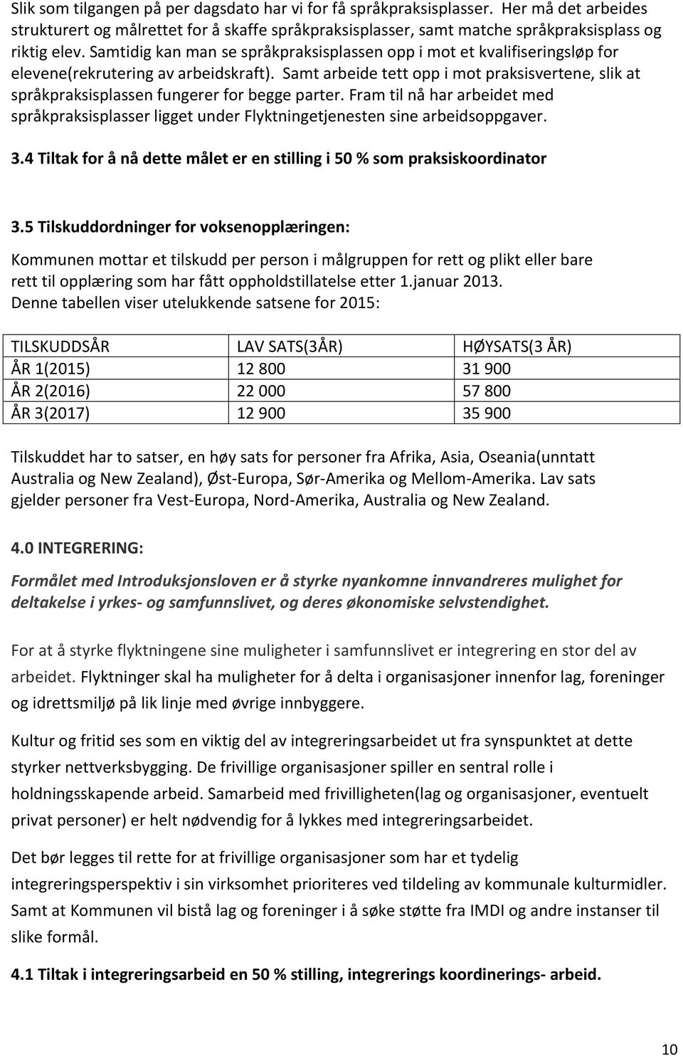 Samt arbeide tett opp i mot praksisvertene, slik at språkpraksisplassen fungerer for begge parter.