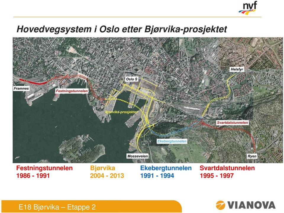 Festningstunnelen 1986-1991 Bjørvika