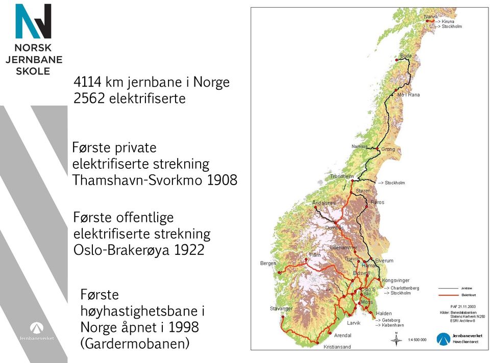 Første offentlige elektrifiserte strekning Oslo-Brakerøya